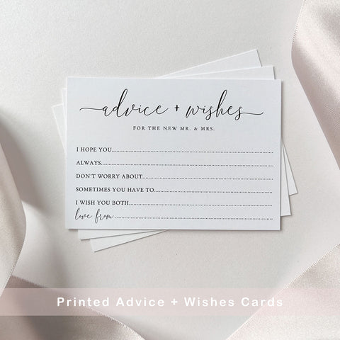 Advice and Wishes Cards for the New Mr and Mrs