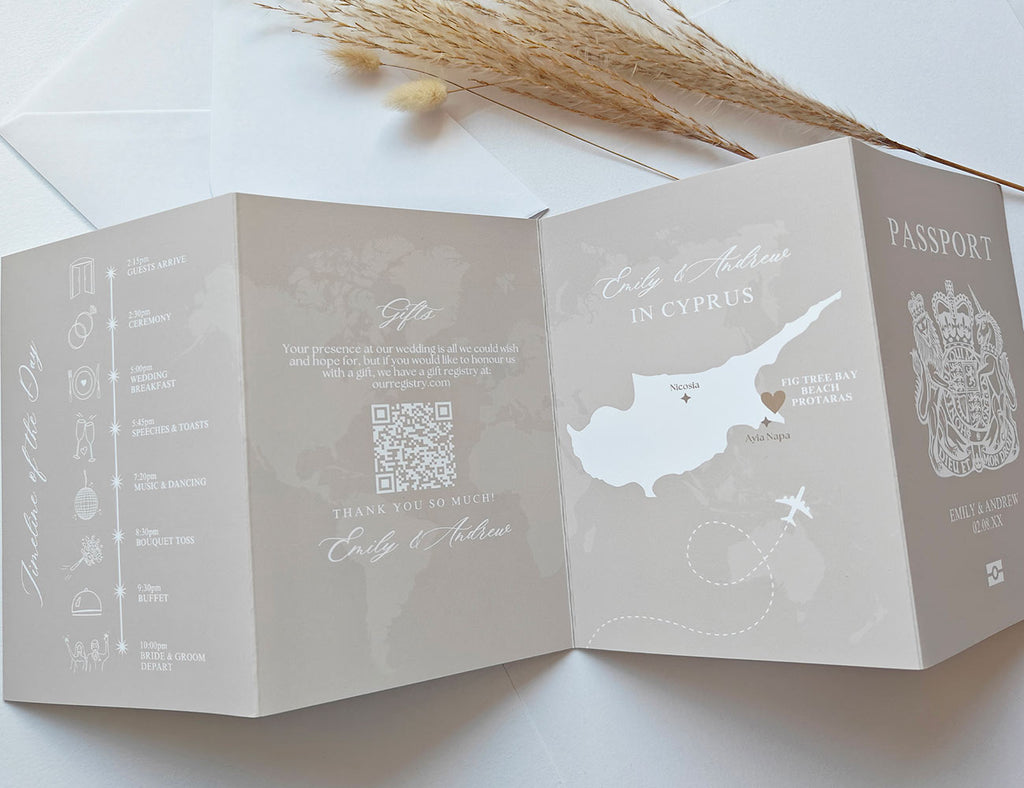 Travel Inspired Wedding Invitations