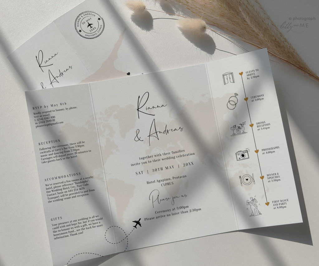 Cyprus Wedding Invitation