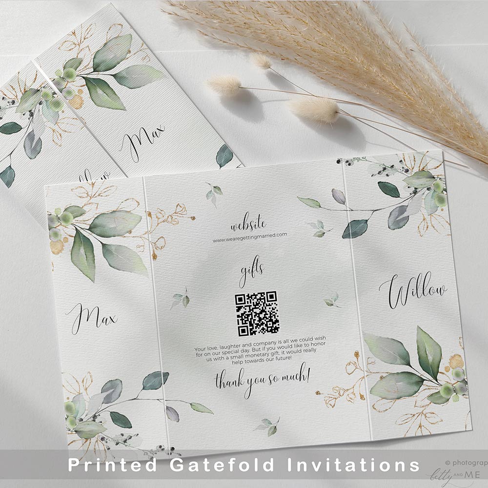 eucalyptus wedding invitations