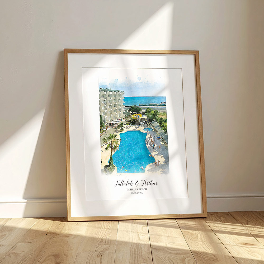 Framed Wedding Venue Sketch