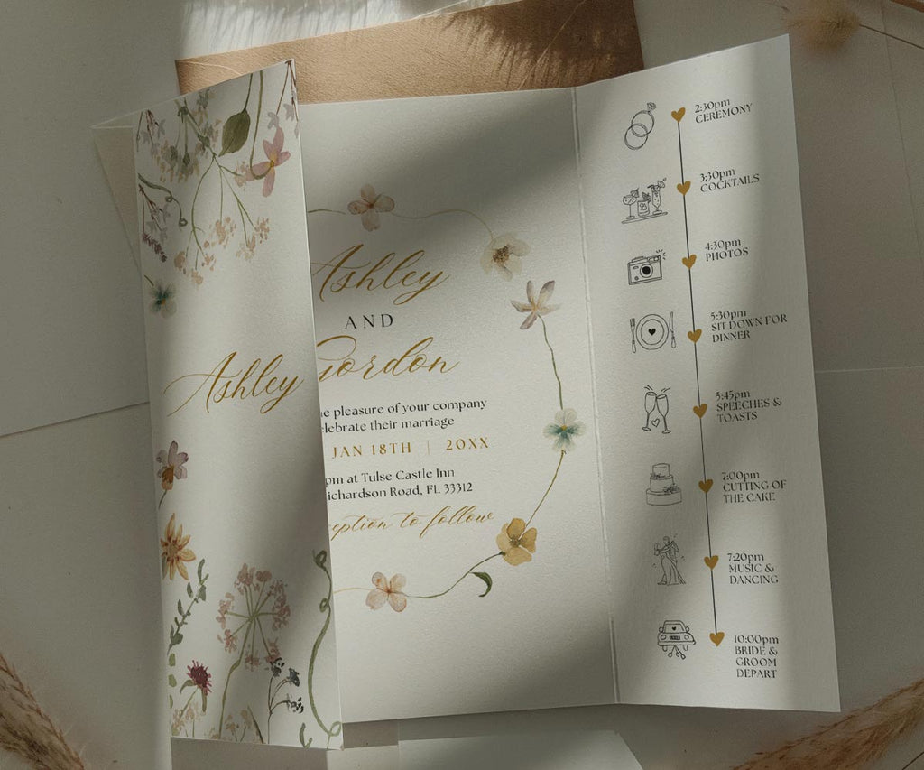 Gatefold wedding invitations 