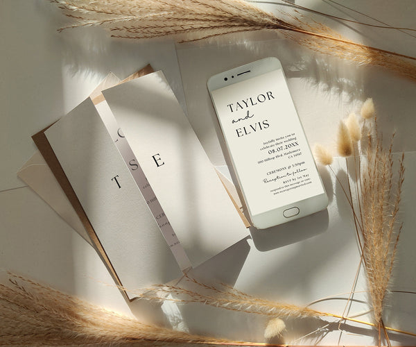 Gatefold Invitations with Electronic Invitations