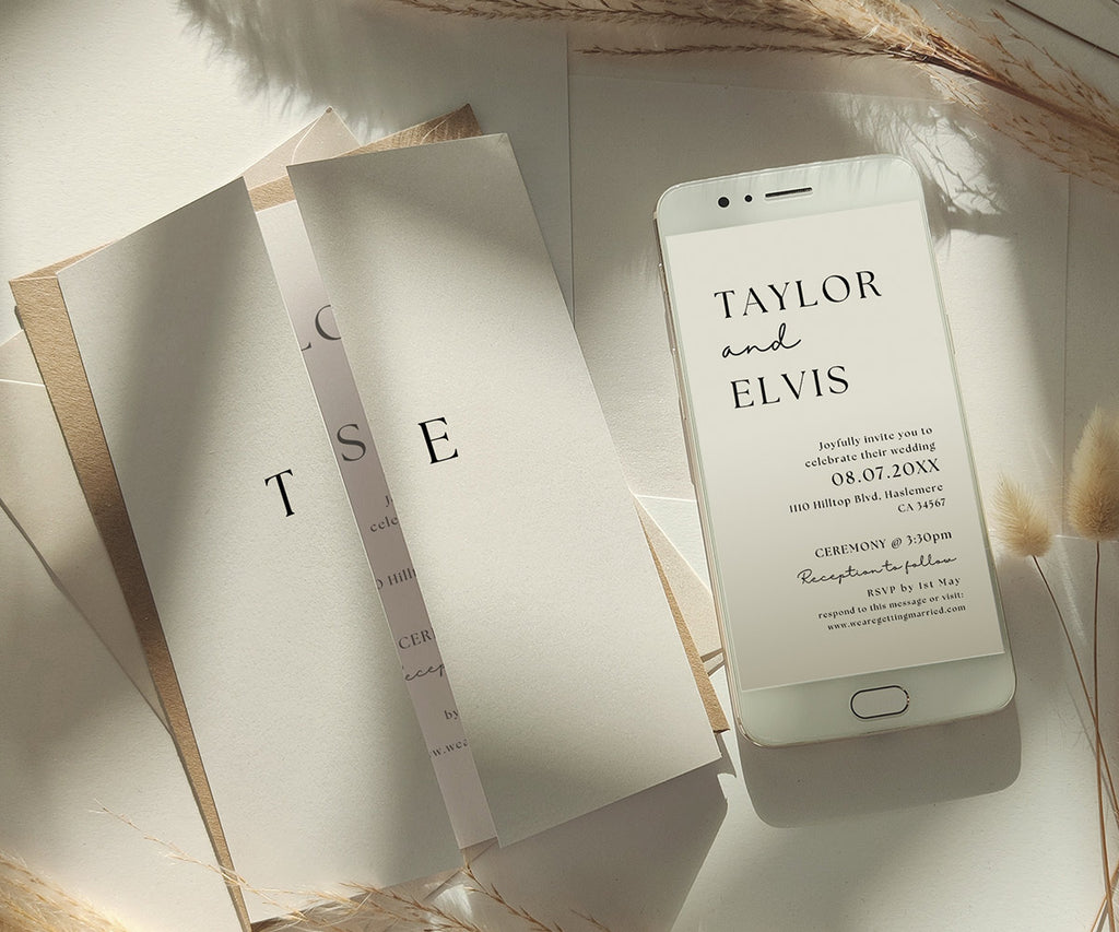 Gatefold Invitations with Electronic Invitations