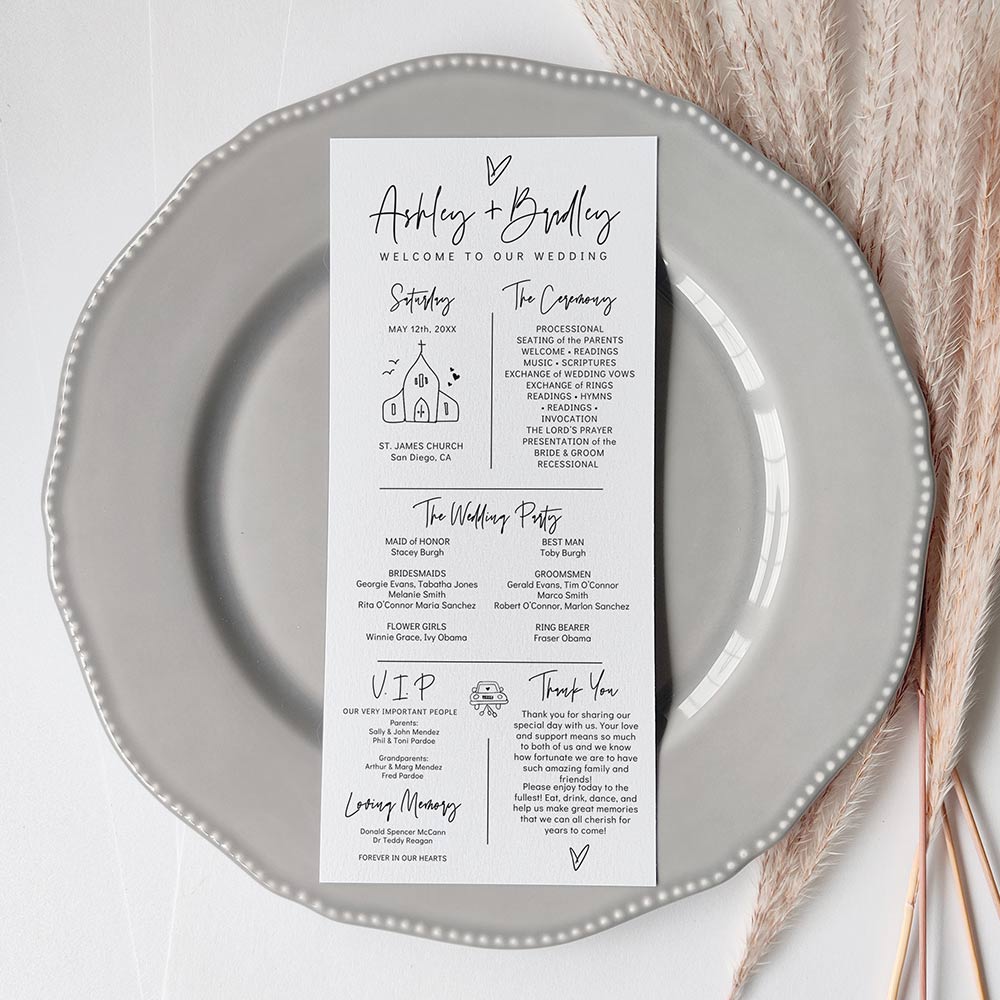 Long Infographic Wedding Programs