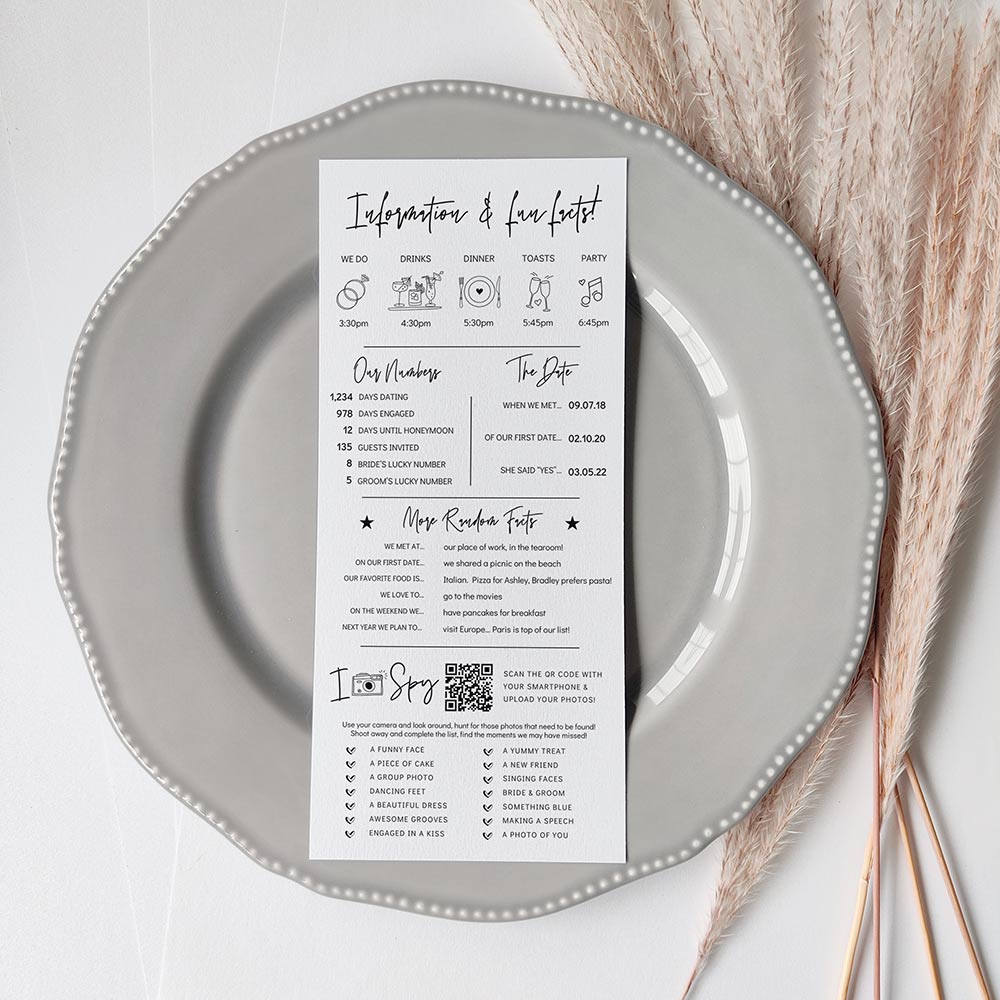Infographic Wedding Program Template