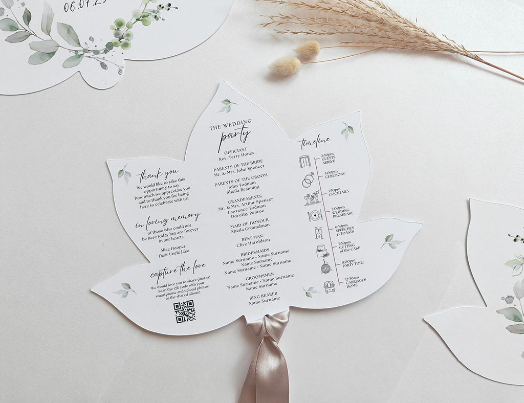 Wedding Fan Program
