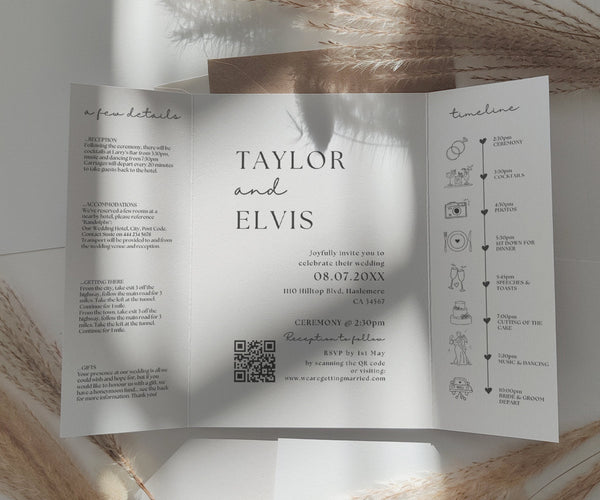 Printed Gatefold Wedding Invitations