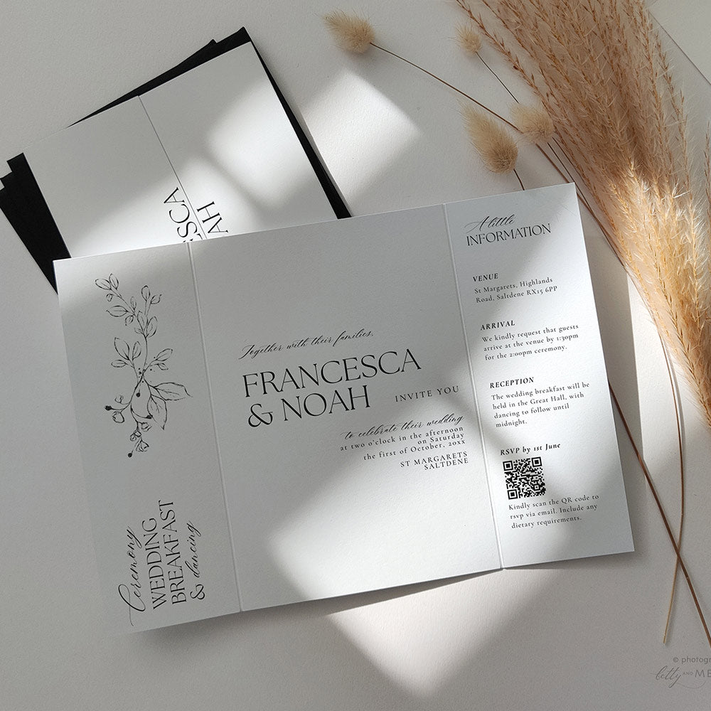 Minimalist Gatefold Invitations