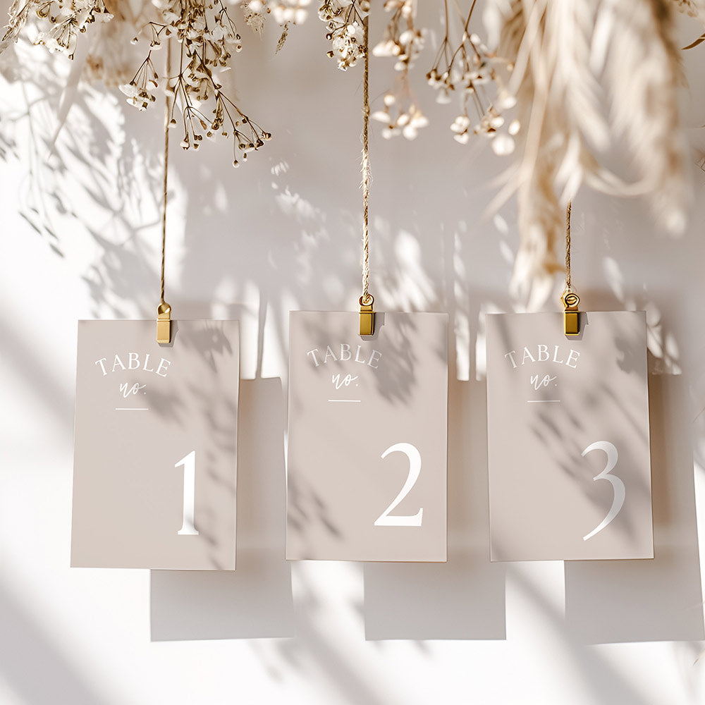 Neutral Table Numbers