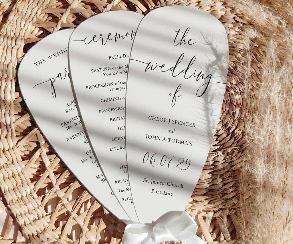 Petal Fan Wedding Program