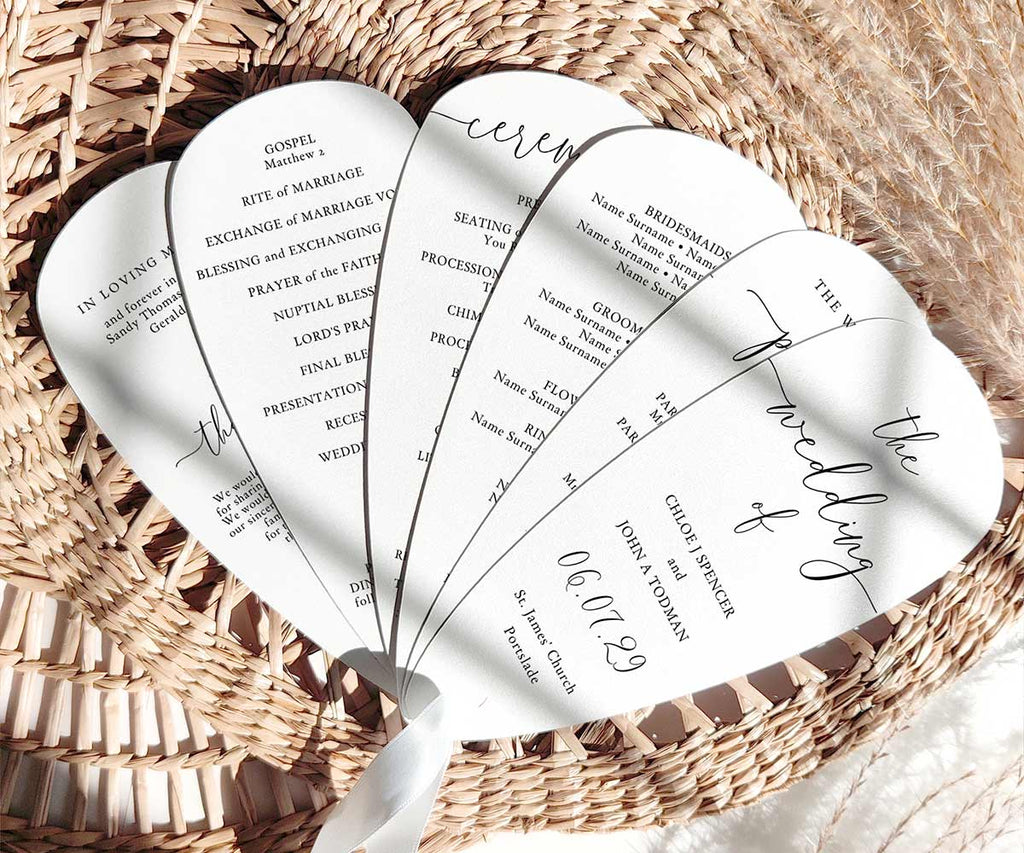 Petal Fan Wedding Program