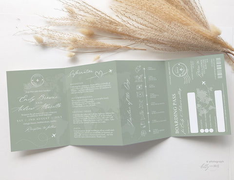 Boarding Pass Wedding Invitations