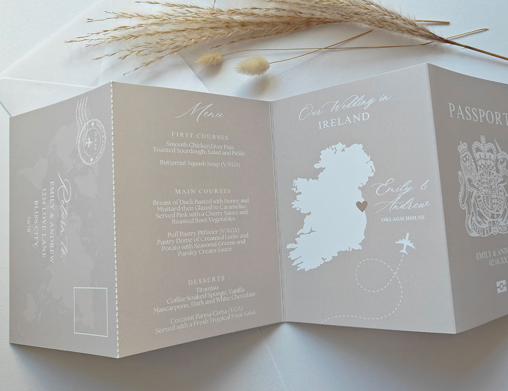Beige Wedding Invitations