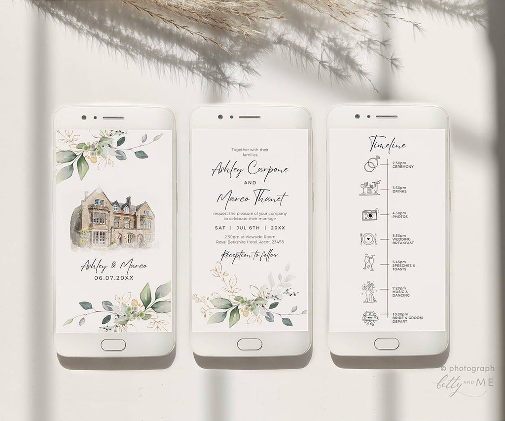 Venue Sketch Invitations