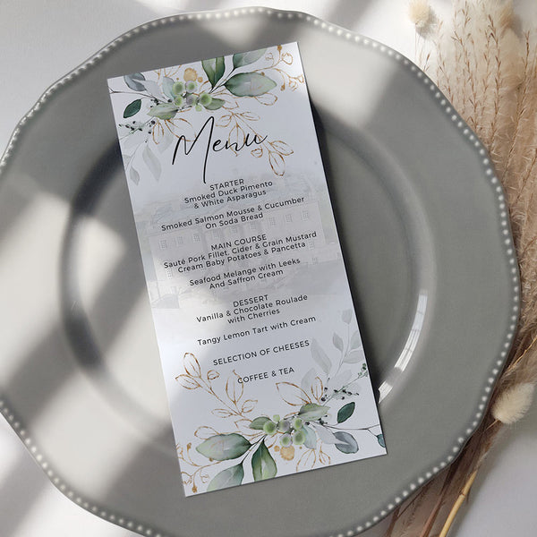 Wedding Venue Sketch Menu Cards
