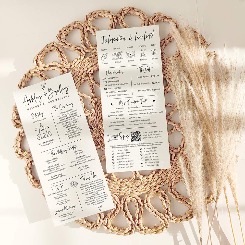 Long Infographic Wedding Programs