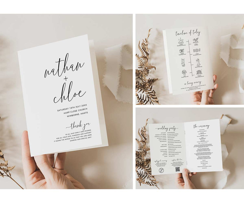Folded Wedding Programs