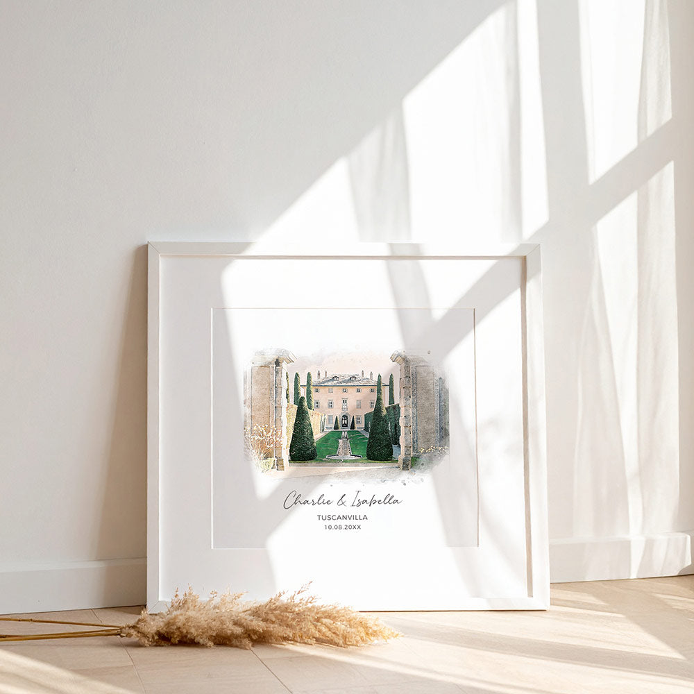 Framed Wedding Venue Print