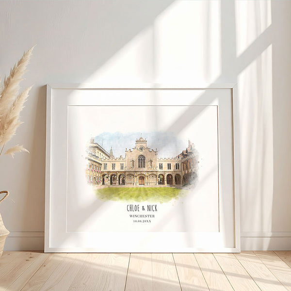 Framed Wedding Venue Print
