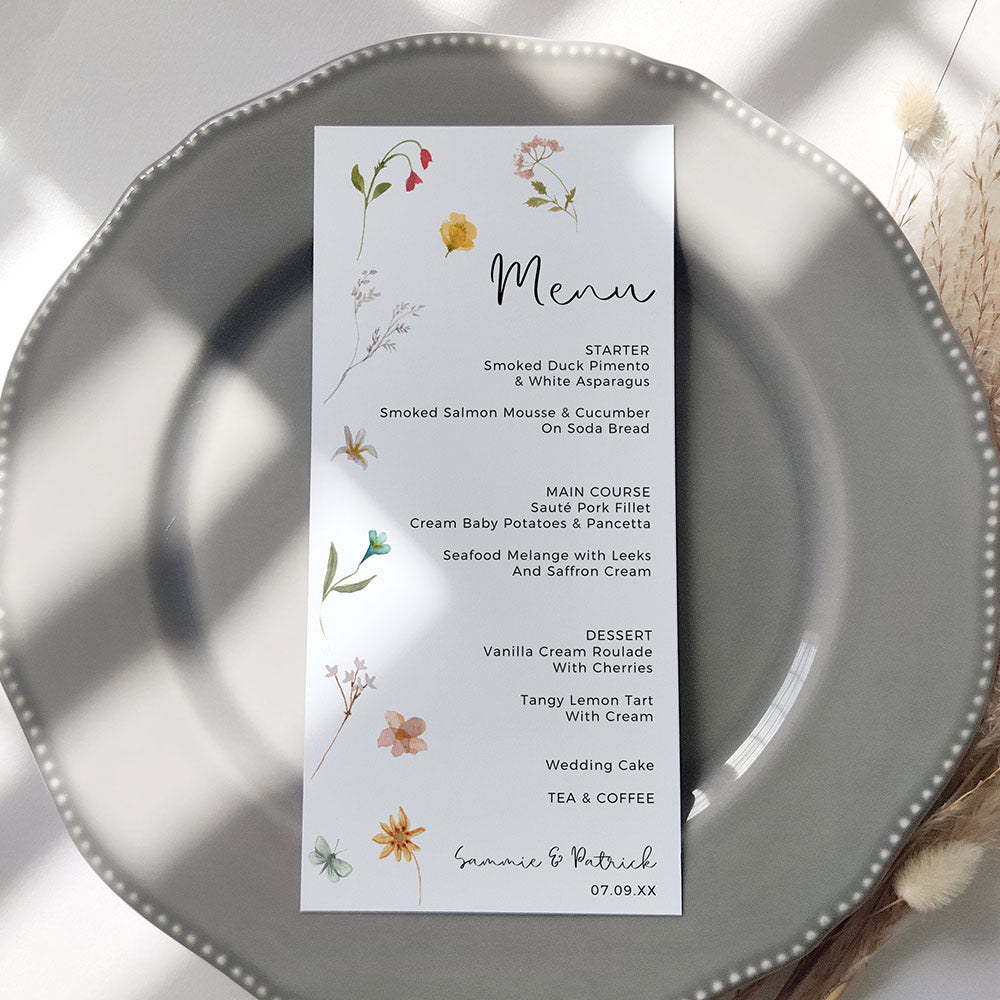 Wildflower Menus