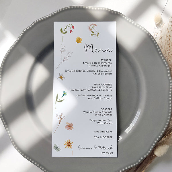 Wildflower Menus