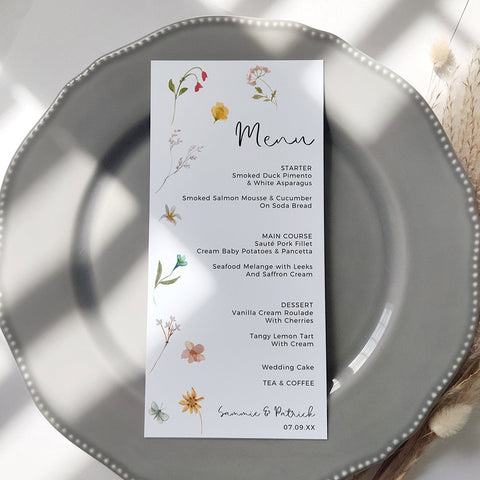 Wildflower Menus