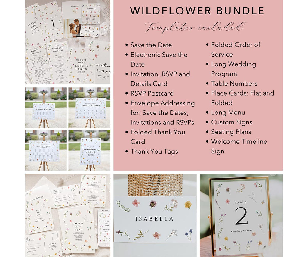 Wedding Bundle Canva Templates