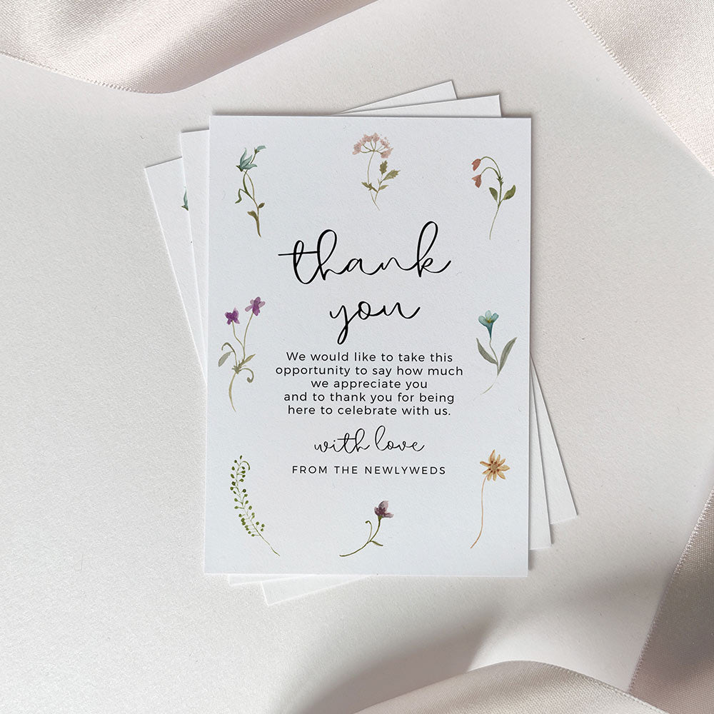 Small Wildflower Thank You Cards