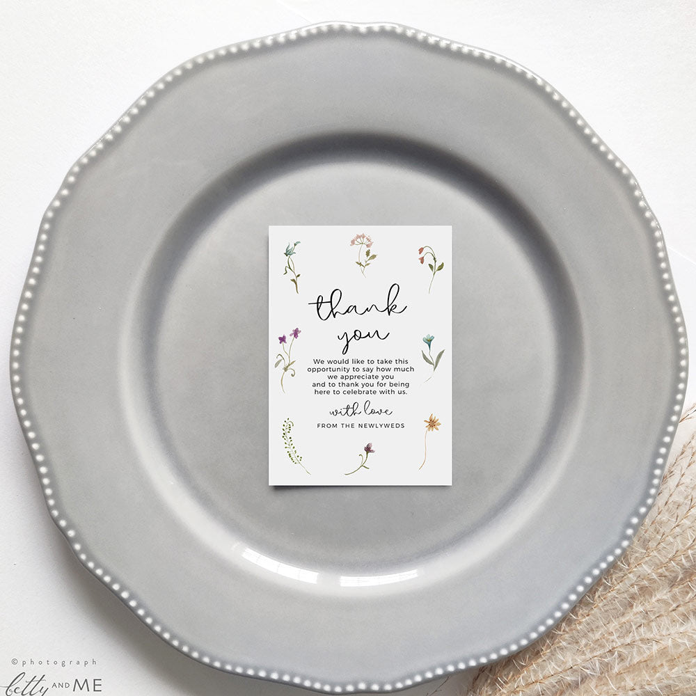 Small Wildflower Thank You Cards