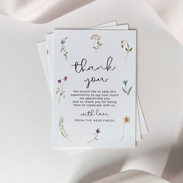 Small Wildflower Thank You Cards